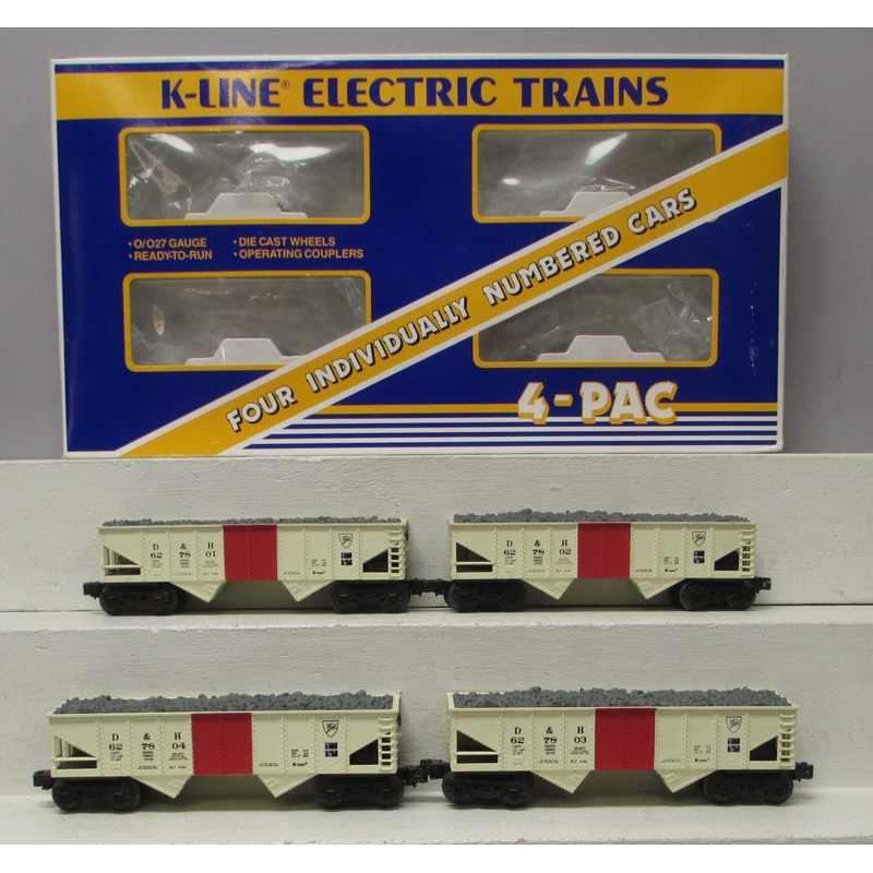 K-Line K6278A Delaware & Hudson Hopper Cars with Load (Pack of 4) NIB