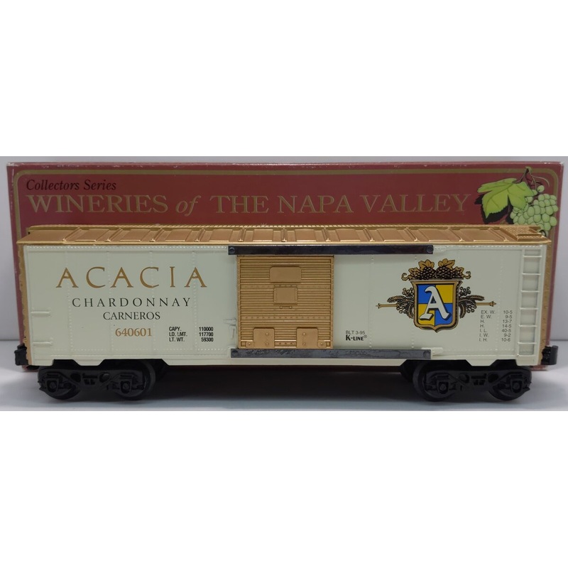 K-Line K640601 O Gauge Arcacia Chardonnay Boxcar EX/Box