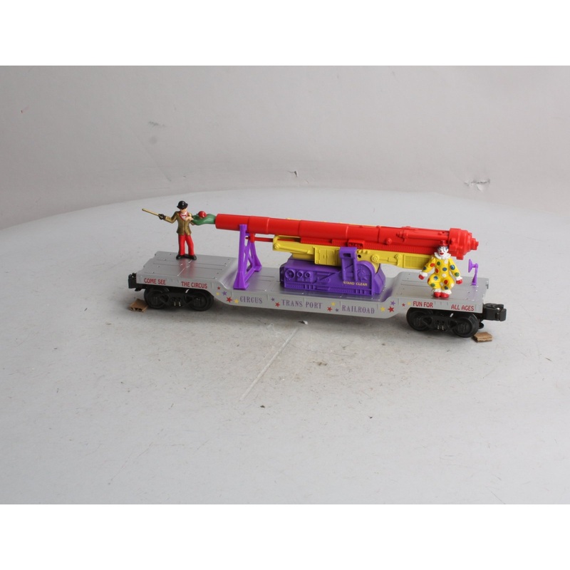 K-Line K662-5302  O Gauge Circus Transport Flatcar w/ Cannon & Figures EX