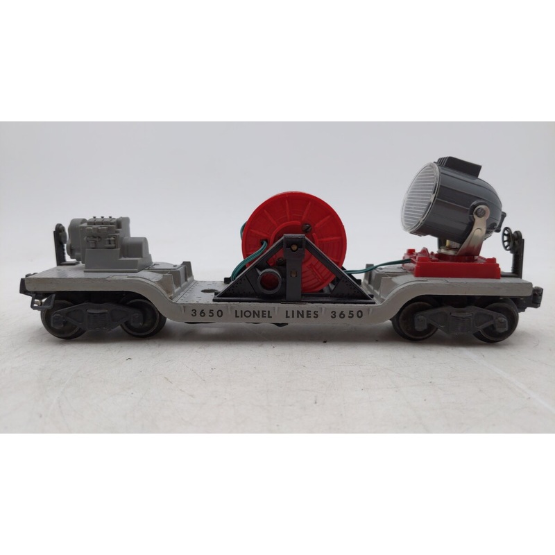 Lionel 3650 Vintage O Lionel Lines Gray Operating Extension Searchlight Car VG