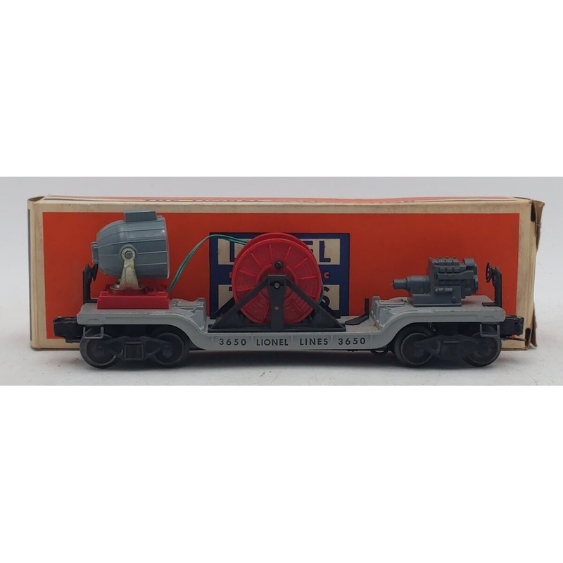 Lionel 3650 Vintage O Lionel Lines Gray Operating Extension Searchlight Car VG/Box