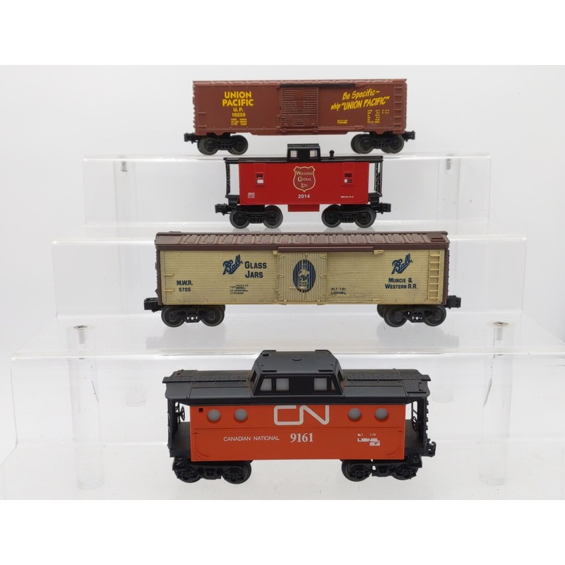 Lionel O Assorted Freight Cars: 16239, 5705, 36540, 9161 [4] VG