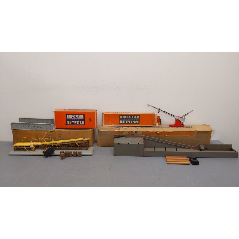 Lionel Vintage O 362, 364 Loaders & 152 Crossing Gate, 314 Girder Bridge [4] VG/Box