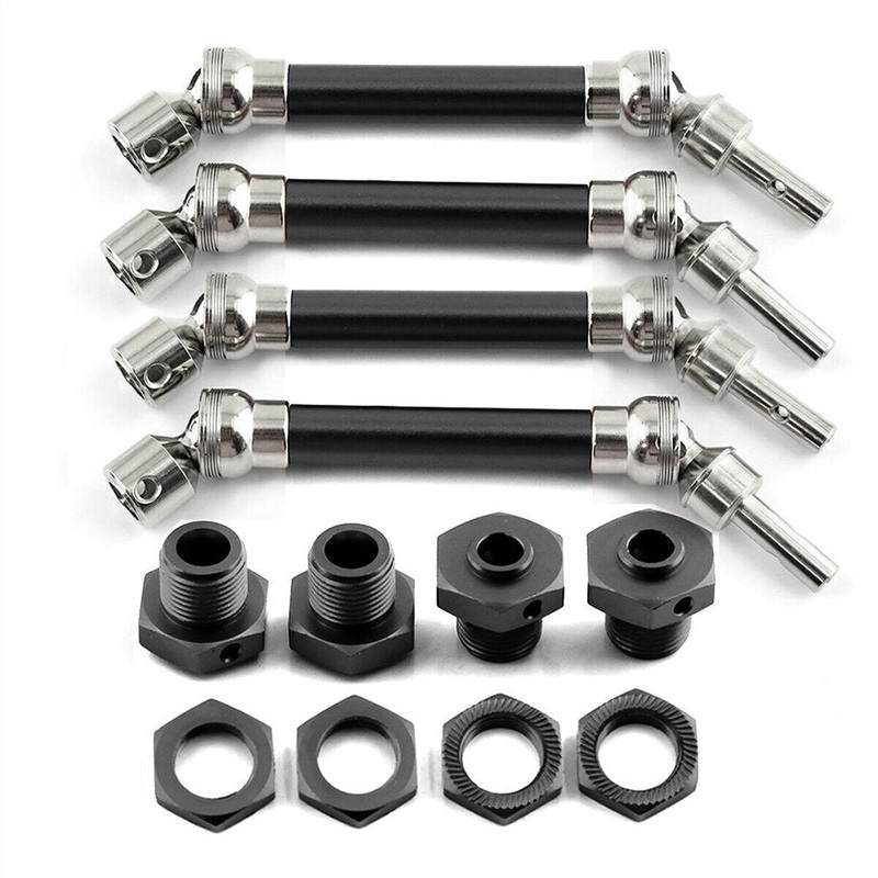 Integy C32606BLACK 1:8 Black Alloy Machined Universal Drive Shafts Set