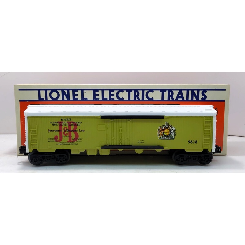 Lionel 6-9828 O Gauge Justerini and Brooks Scotch Billboard Reefer Car LN/Box