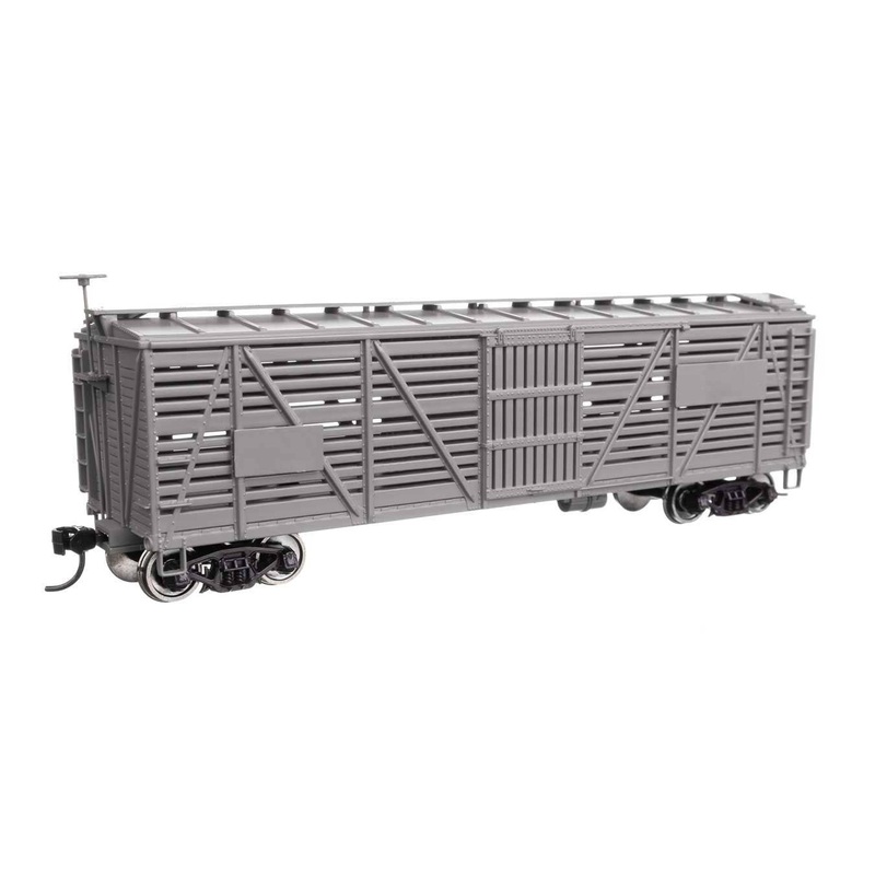 Walthers 910-41450 HO Undecorated 40′ Wood Stock Car Ready to Run