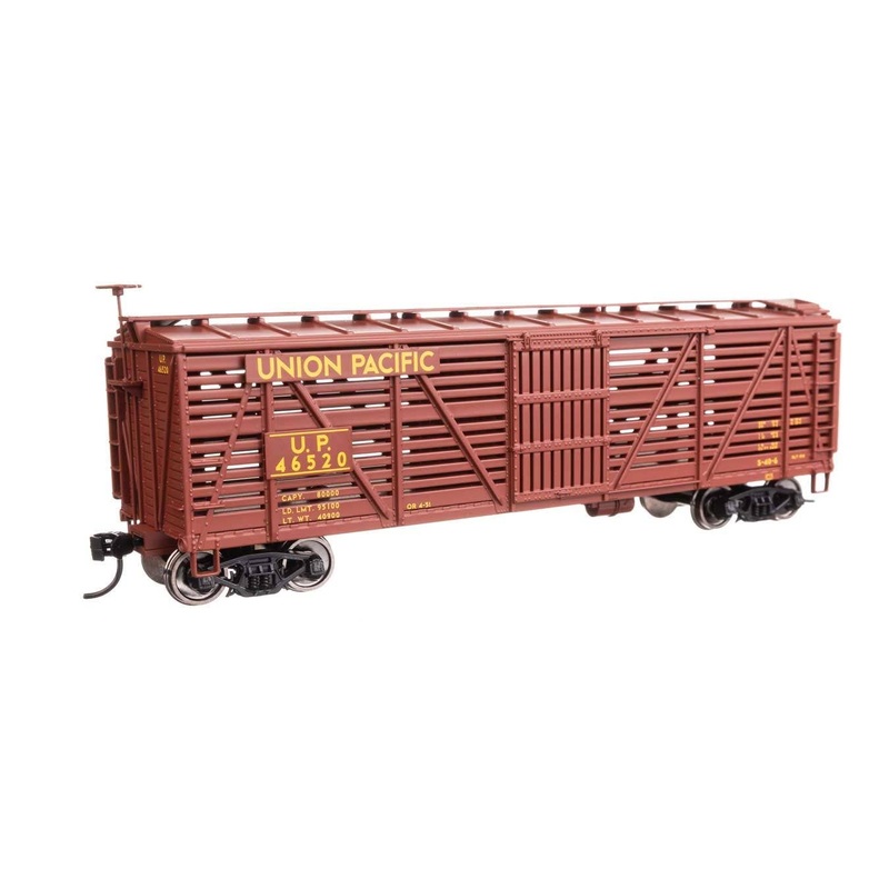Walthers 910-41471 HO Union Pacific 40′ Wood Stock Car Ready to Run #46520