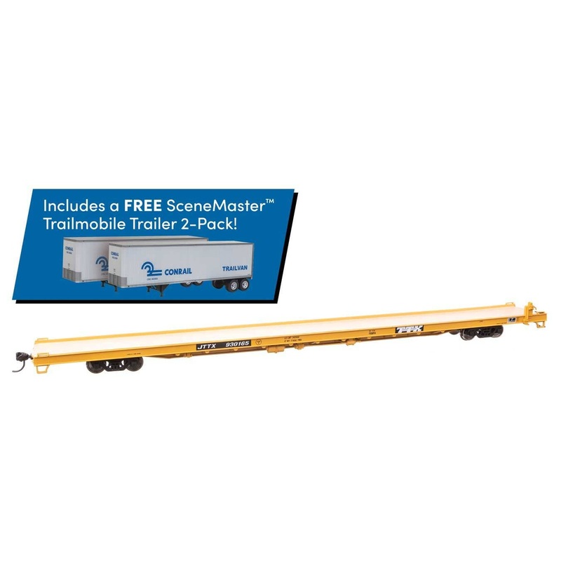 Walthers 910-5745B HO TTX Flat Car with Trailers JTTX #930165