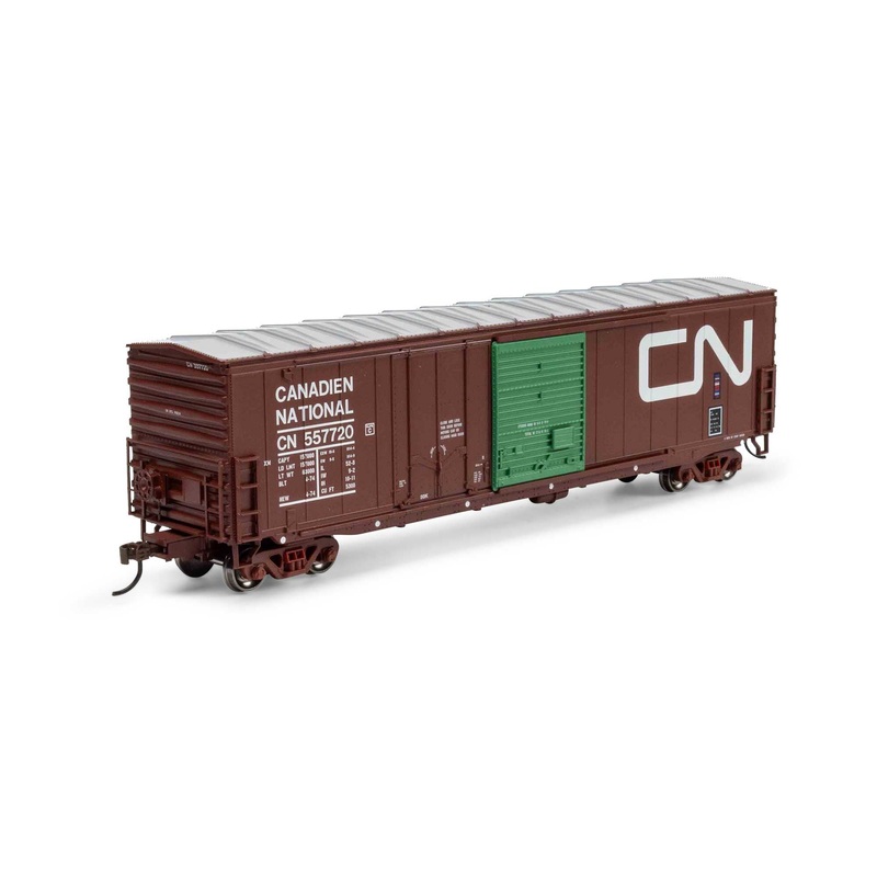 Athearn ATH-1346 HO Canadian National 50′ ACF Combo Door Boxcar #557720