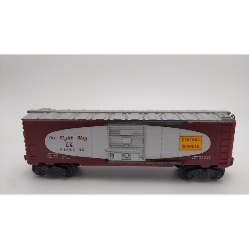 Lionel 6464-375 Vintage O Central of Georgia Boxcar – Type III No Build Date VG