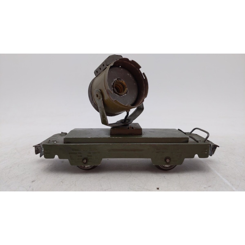 Marx O Gauge Pre War Army Supply Train Searchlight Flat Car VG