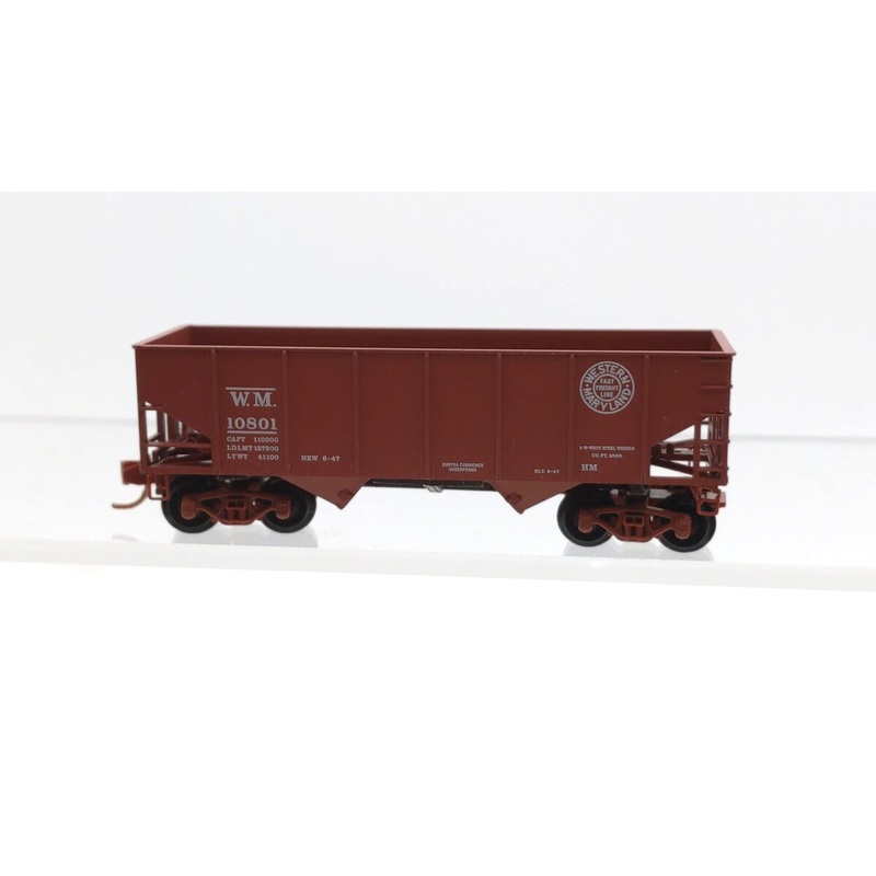 Micro-Trains 05600090 N Scale Western Maryland 33′ Twin Bay Hopper #10801 EX