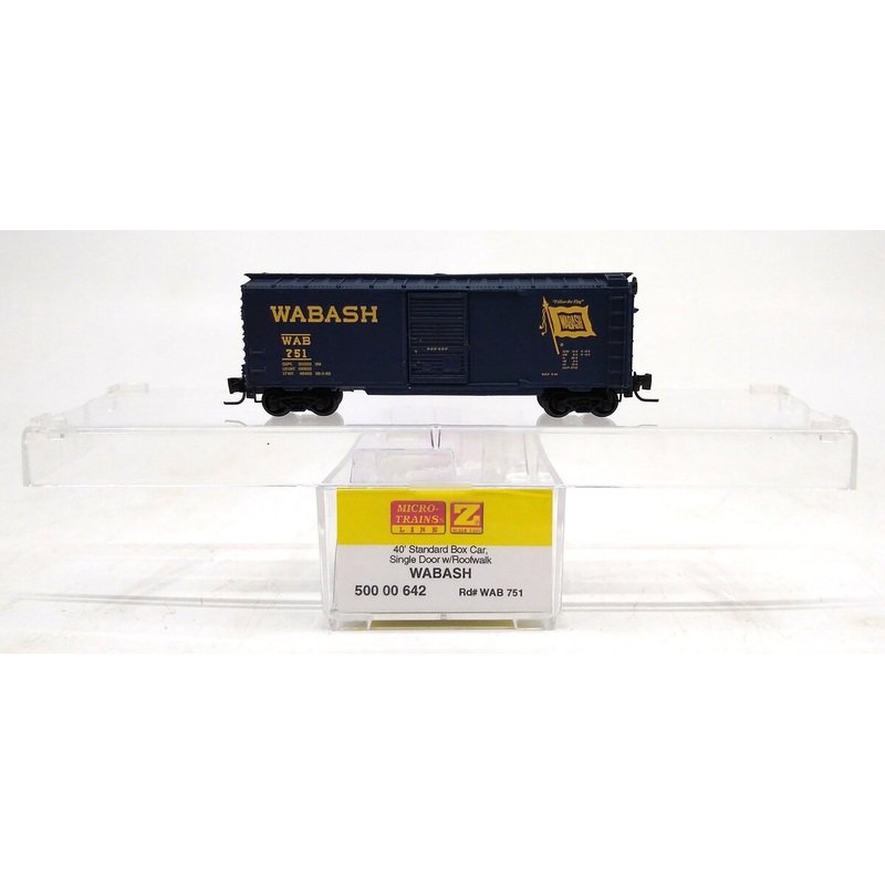 Micro-Trains 50000642 Wabash Z Scale 40” Standard Box Car #751 LN/Box