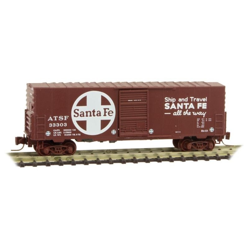 Micro-Trains 50300132 Z ATSF 40′ Single Door Box Car #33303 LN/Box