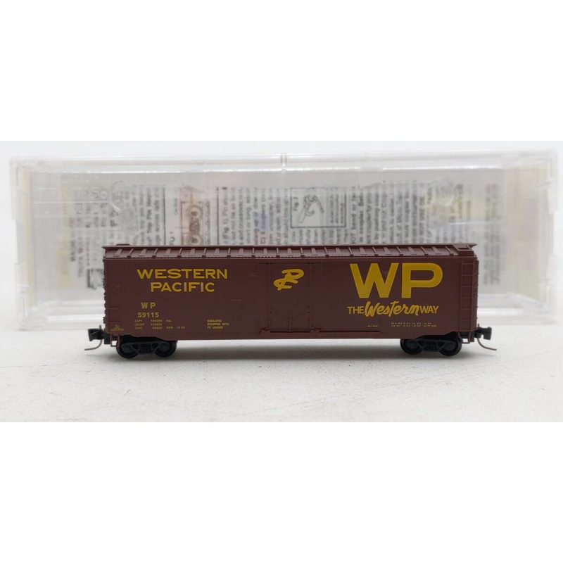 Micro-Trains 50700601 Z Western Pacific 50′ Plug-Door Box Car #59115 EX/Box