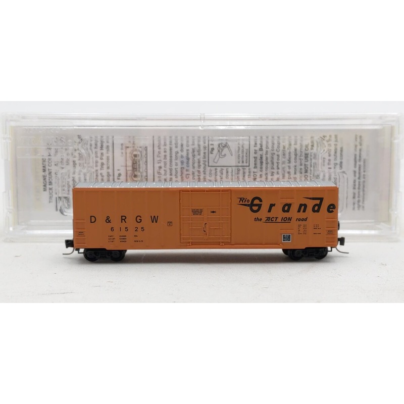 Micro-Trains 51100241 Z Denver & Rio Grande Western 50′ Plug Door Boxcar #61525 EX/Box