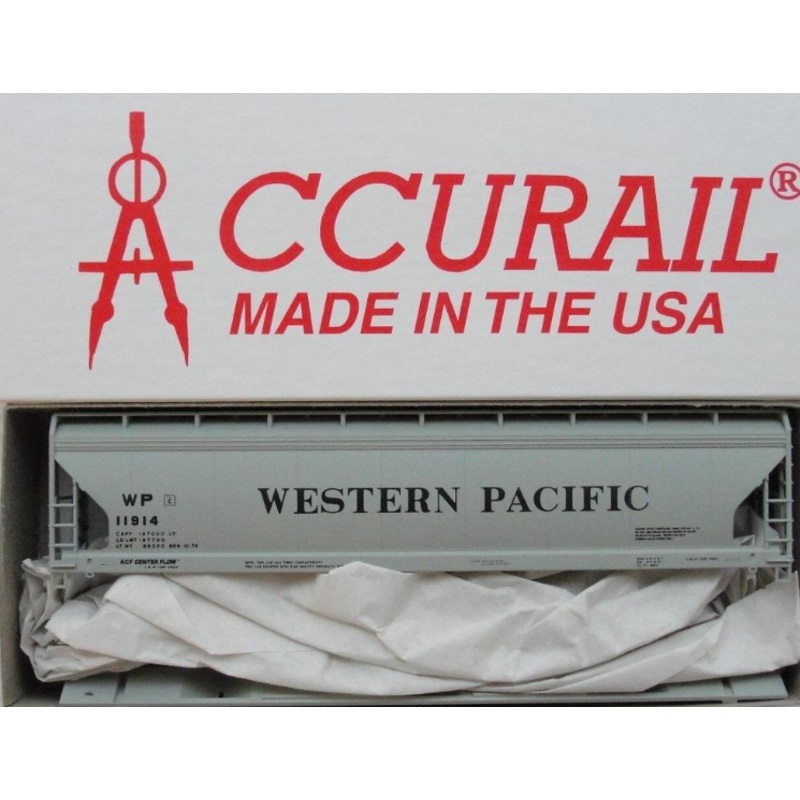 Accurail 2011.1 HO Western Pacific ACF 3-Bay Covered Hopper #11914 Kit