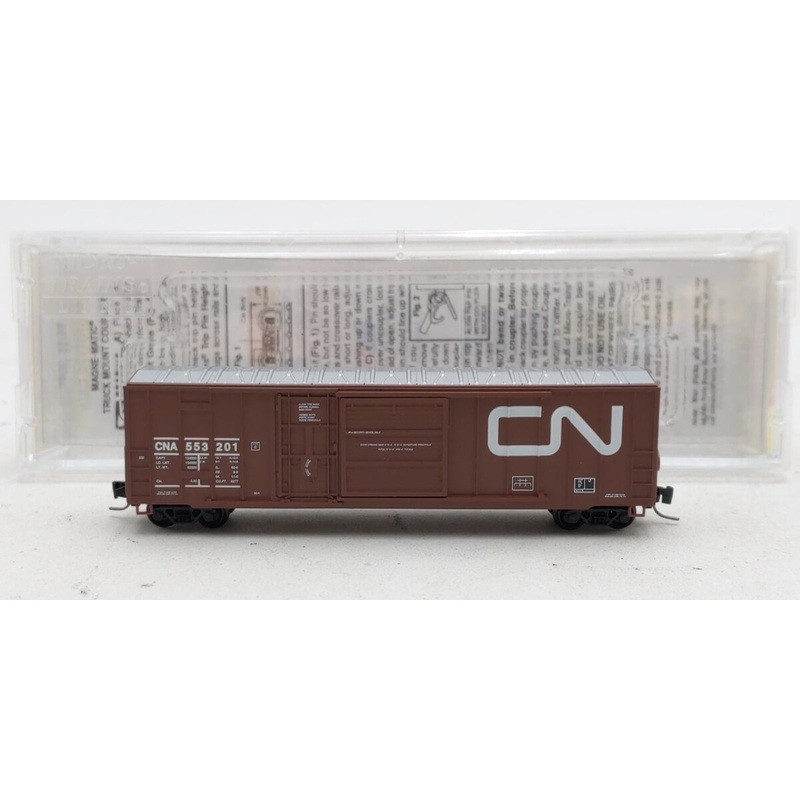 Micro-Trains 51200011 Z Scale Canadian National 50′ Rib Side Box Car #553201 EX/Box