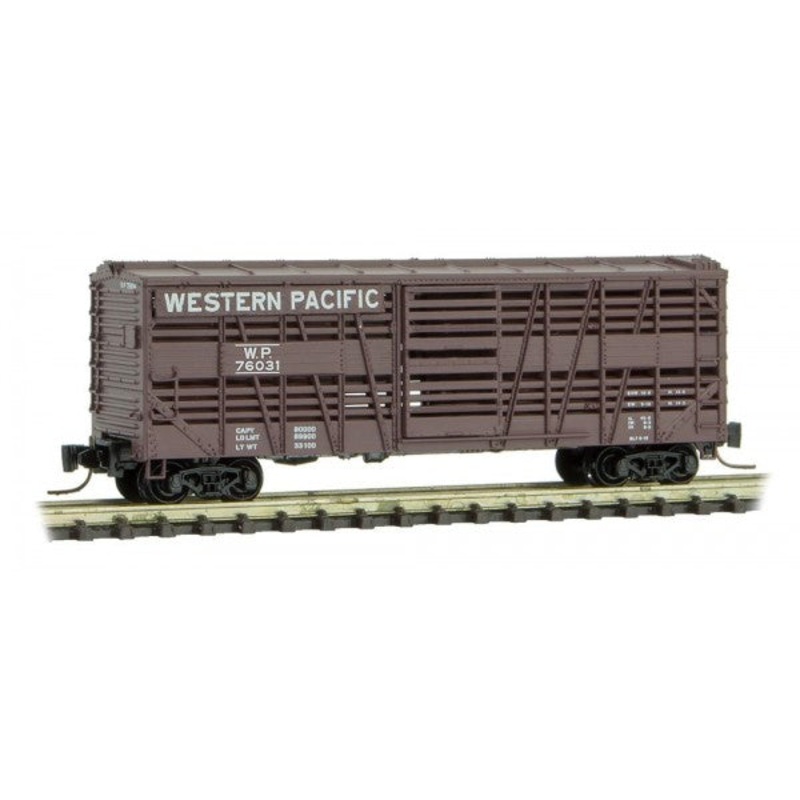 Micro-Trains 52000222 Z Western Pacific 40′ Stock Car #76031 LN/Box