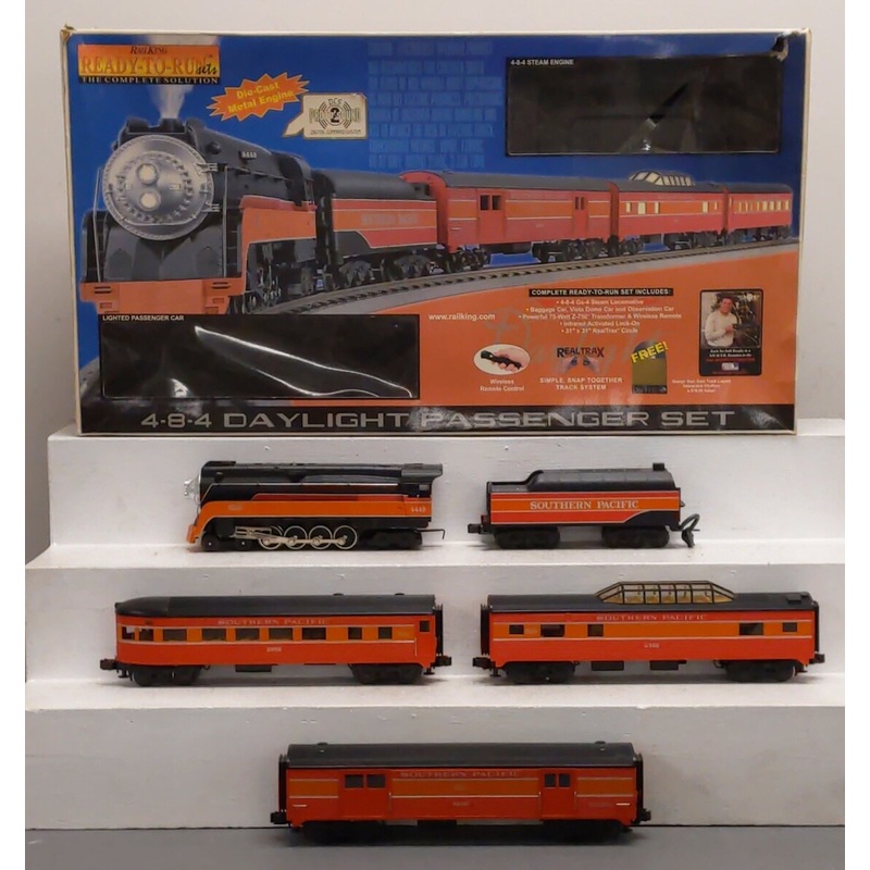 MTH 30-4039-1 O Gauge SP 4-8-4 Bantam GS-4 Steam Passenger Train Set w/PS 2.0 EX/Box