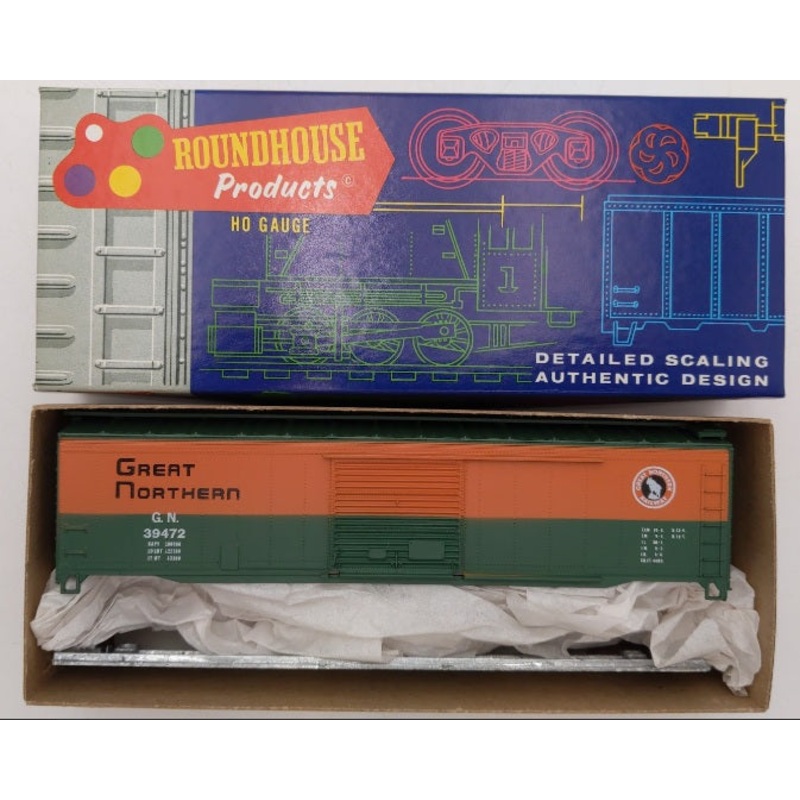Roundhouse 1212 HO Scale Great Northern 50′ Boxcar # 39472 Kit