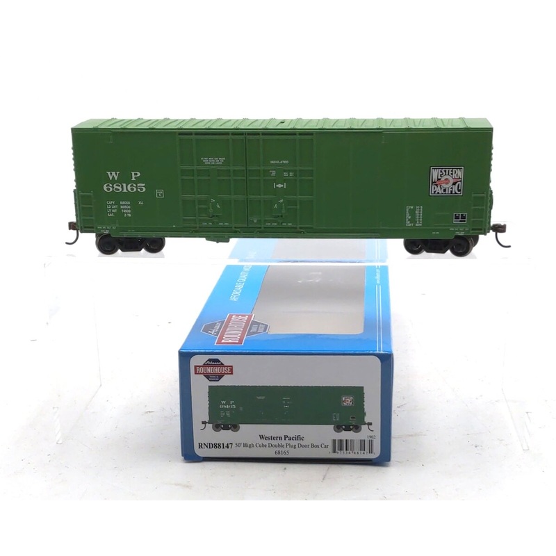 Roundhouse 88147 HO Scale Western Pacific 50′ High Cube Plug Boxcar #68165 NIB