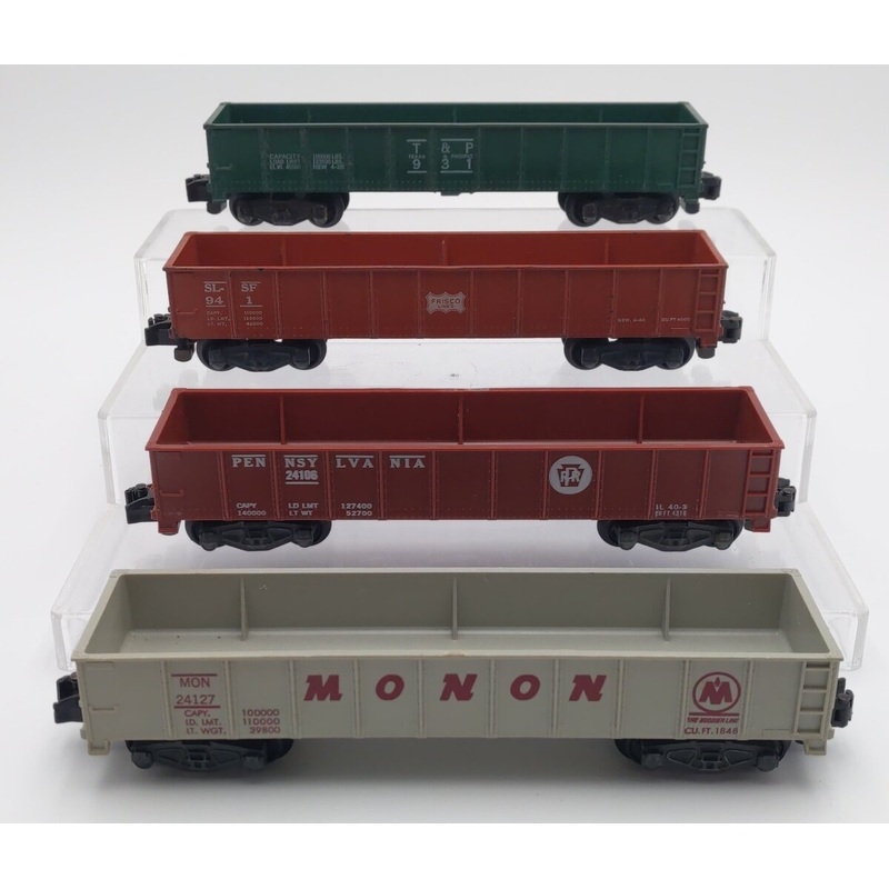 American Flyer Vintage S Gondola Cars: 941, 24106, 24127, 931 [4] VG