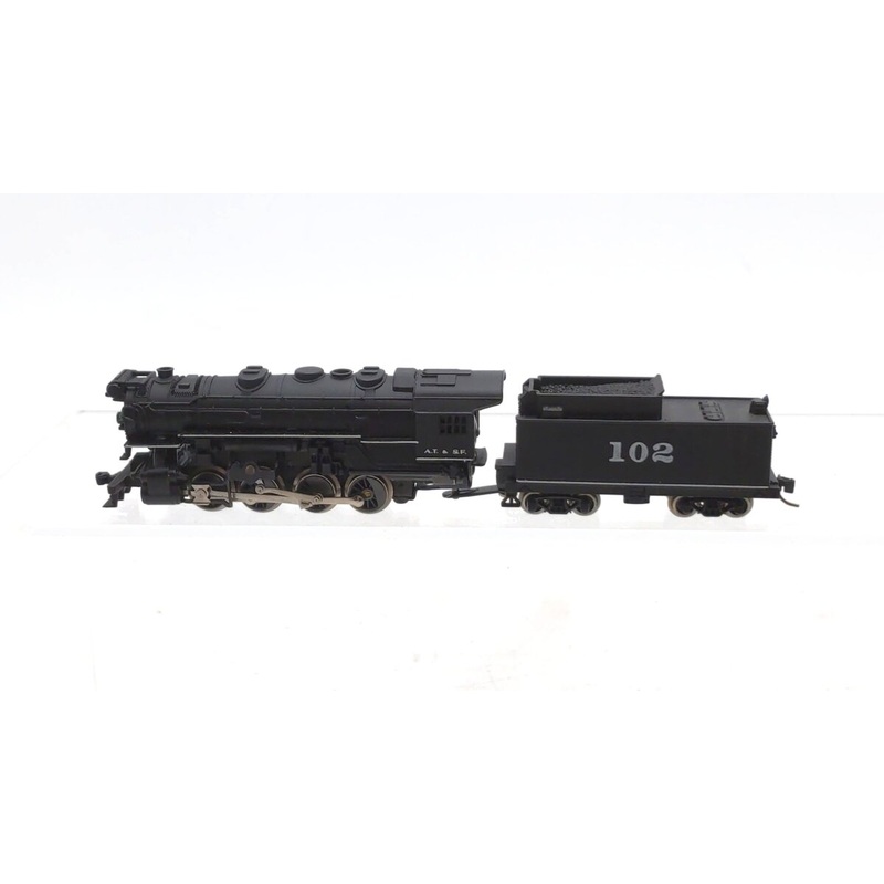 Atlas 2111 N Scale Atchison Topeka Santa Fe 0-8-0 Steam Locomotive & Tender #102 EX