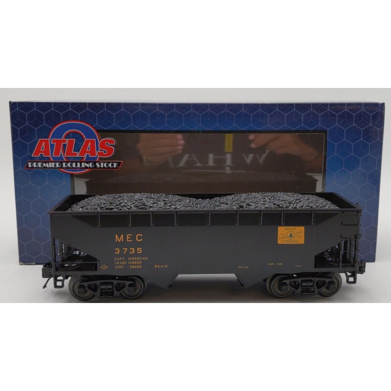 Atlas 3001392 O Gauge Maine Central  2 Bay Offset Hopper (3-Rail) #3735 LN/Box