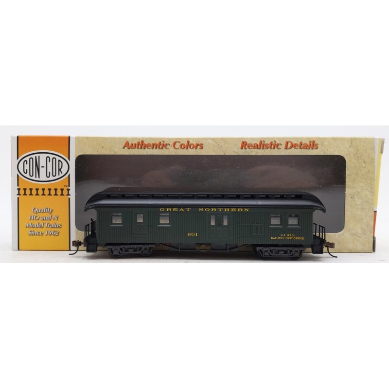 Con-Cor 0001-000330-1 HO Scale Great Northern Wood-Sided Baggage Car #601 LN/Box