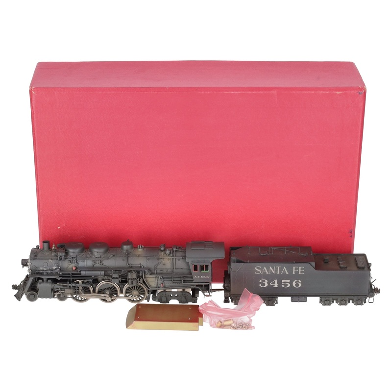 Key Imports HO BRASS Santa Fe 3450 4-6-4 Steam Locomotive & Tender -Painted EX/Box