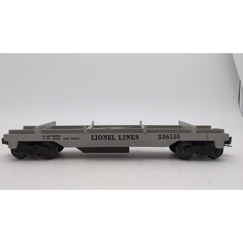 Lionel 3361 Vintage O Gray Plastic Operating Log Dump Car EX
