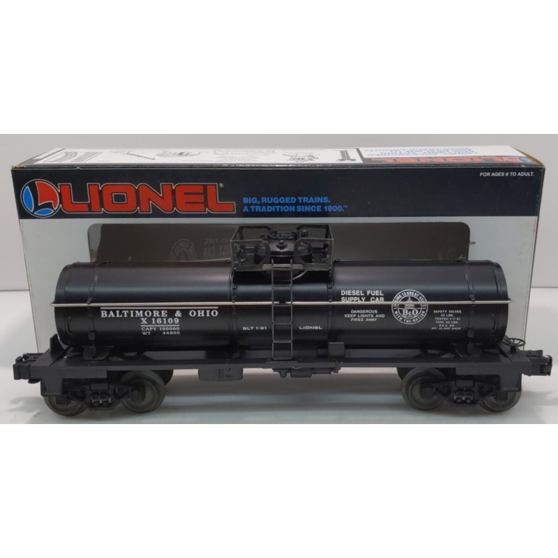 Lionel 6-16109 O Gauge Baltimore & Ohio Black Single Dome Tank Car #16109 LN/Box