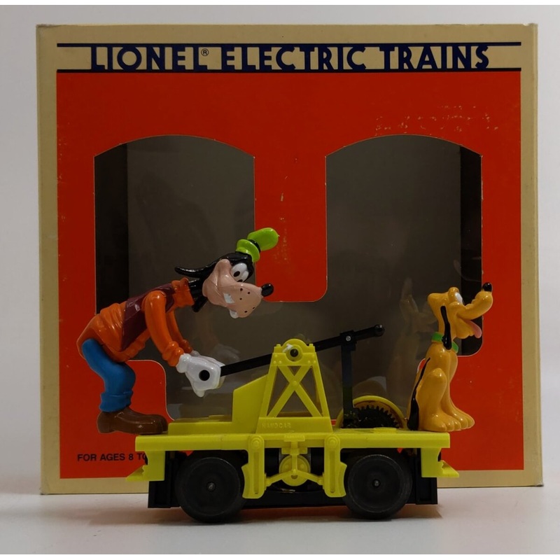 Lionel 6-18425 O Gauge Disney Goofy & Pluto Operating Handcar LN/Box