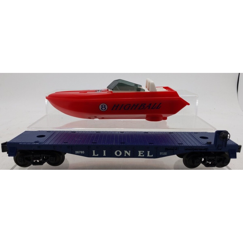 Lionel 6-26785 O Flatcar w/Power Boat EX