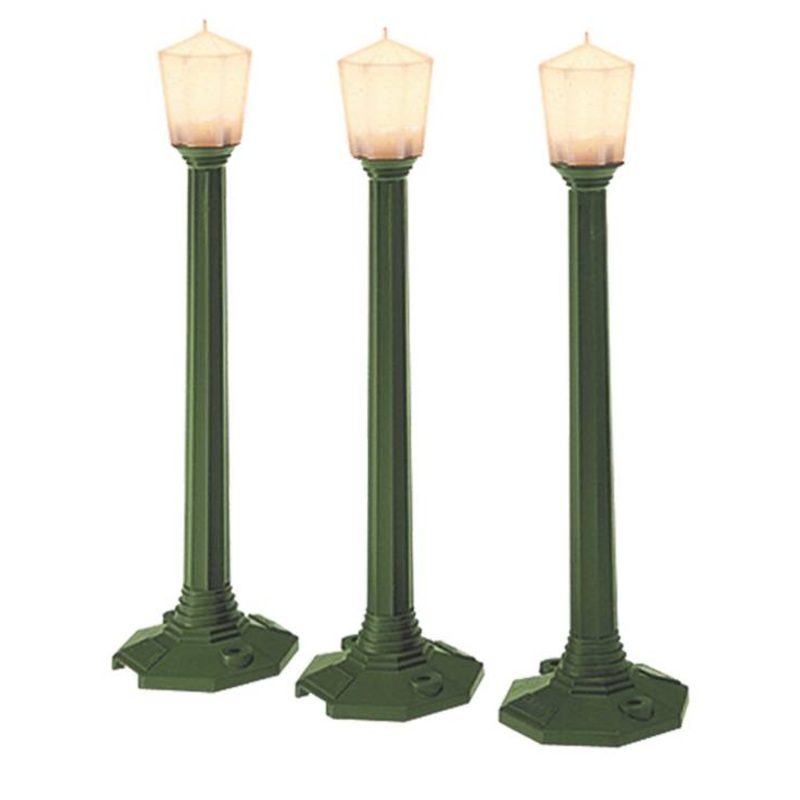 Lionel 6-29247 O Mainline Classic Green Street Lamps (Set of 3) EX