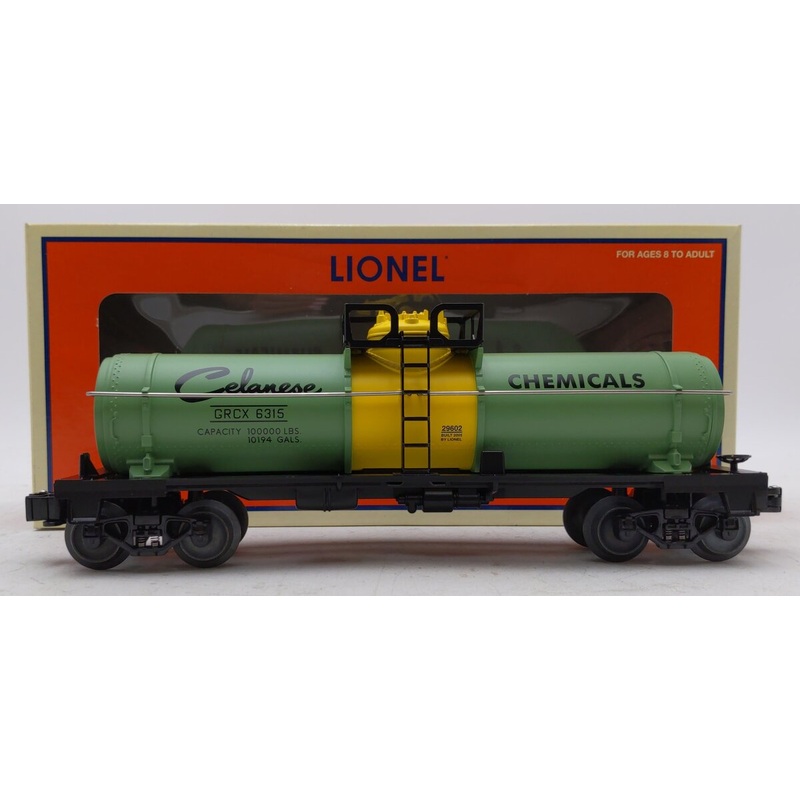 Lionel 6-29602 O Gauge GRCX Celanese Chemicals Single Dome Tank Car #6315 LN/Box