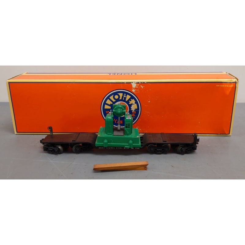 Lionel 6-36900 O Gauge Depressed Center Flatcar with Backshop Load VG/Box