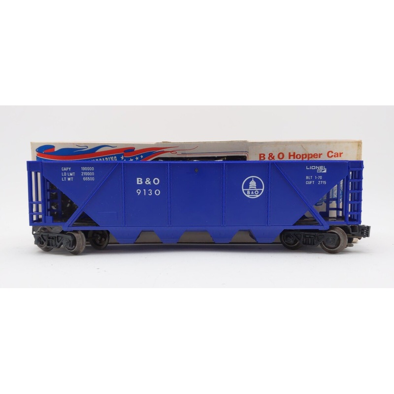 Lionel 6-9130 O Gauge Baltimore & Ohio Blue Quad Hopper Car VG