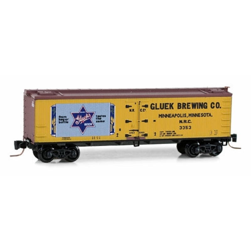 Micro-Trains 51800230 Z Gluek Brewing NRC 40′ Double-Sheathed Wood Reefer #3353 LN/Box
