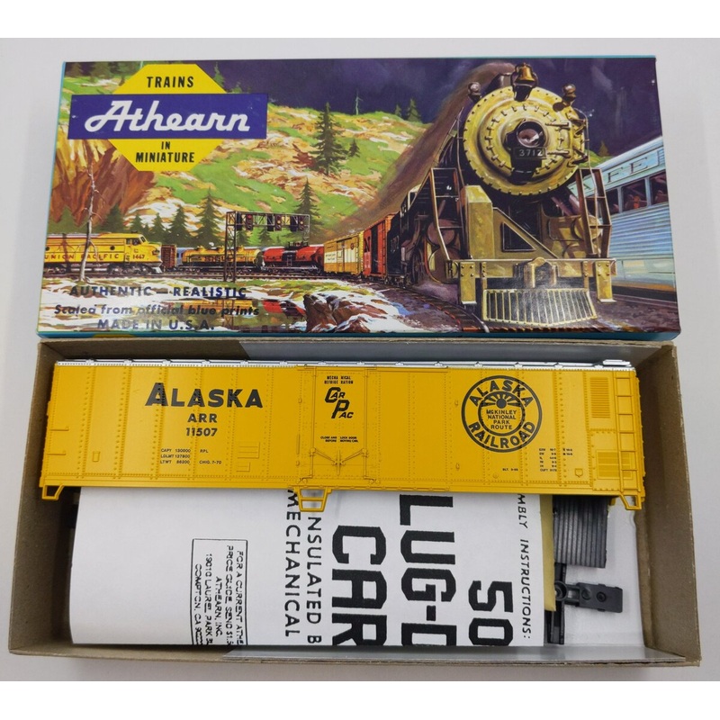 Athearn 11507 Vintage ALASKA RR 50 ft SD Yellow Boxcar