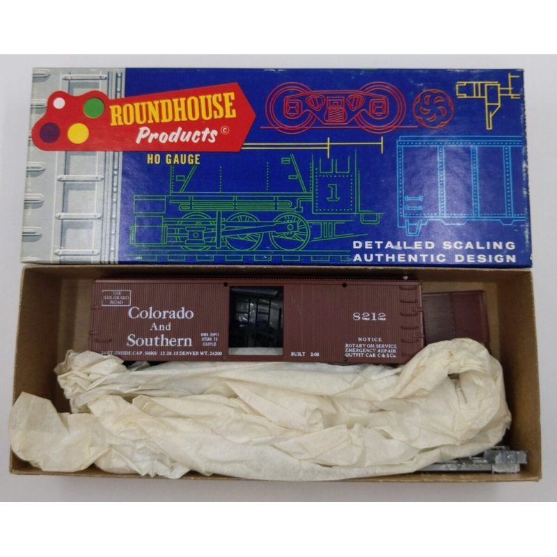 ROUNDHOUSE 3000 HO COLORADO & SOUTHERN 8212 OLD TIMER 36′ BOX CAR KIT