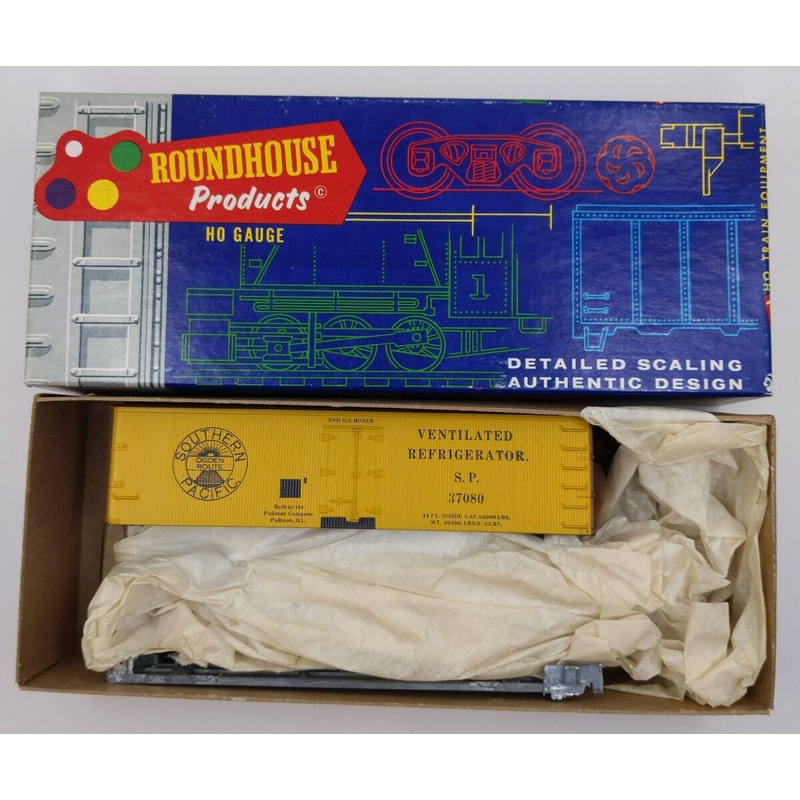 Roundhouse 3113 HO 36′ Old Time Reefer Kit SP 37080 Yellow
