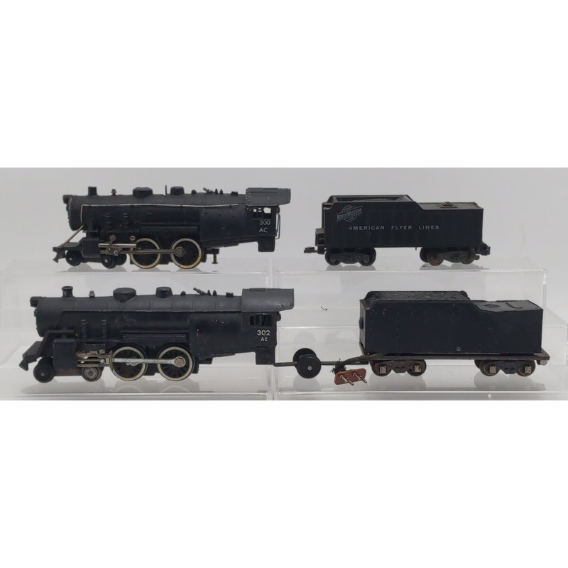 American Flyer Vintage S Assorted Locomotives & Tenders: 300, 302 [2] VG
