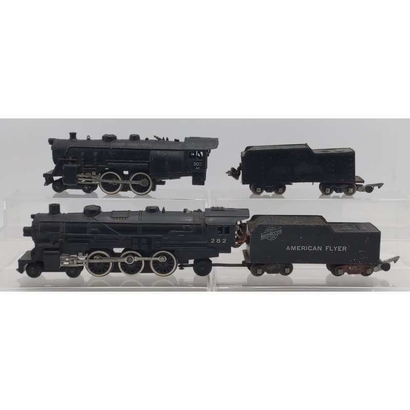 American Flyer Vintage S Assorted Steam Locomotives & Tenders: 282, 302 [2] VG