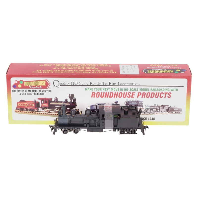 Roundhouse 200 HO Undecorated Black R-T-R  2-Truck Shay EX/Box