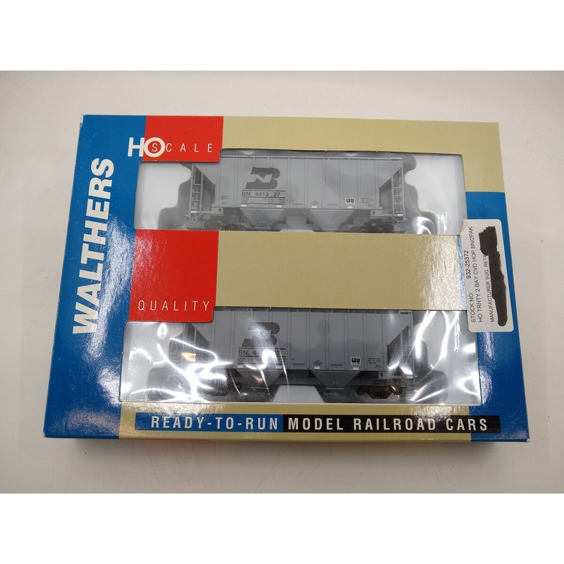 Walthers 932-25372 HO BN Trinity 100T Cement Covered Hopper 2-Pk (Pack of 2) NIB