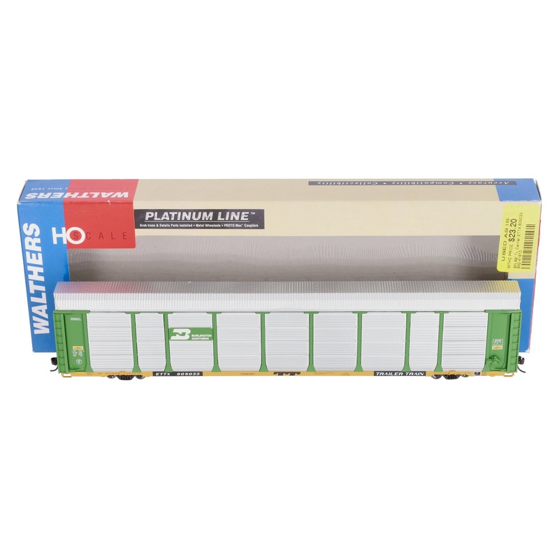 Walthers 932-41810 HO Burlington Northern Thrall Tri-Level Auto Carrier #905033 NIB