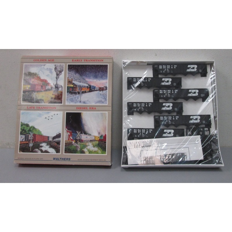 Walthers 932-4931 HO Burlington Northern 100-Ton Quad Hopper 6-Car Set Kit MT/Box