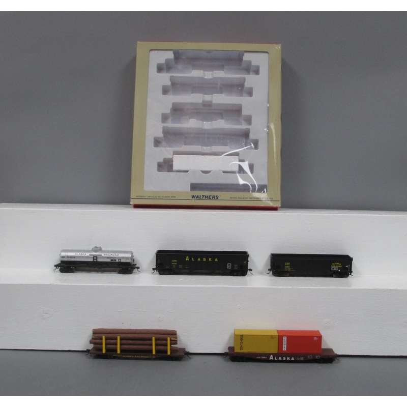 Walthers 932-909 HO Alaska Railroad Freight Cars (Set of 5) NIB
